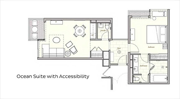 Ocean Suite with Accessibility floor plan