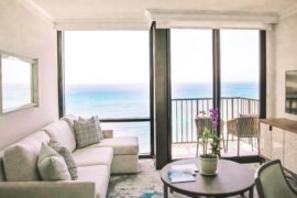 Living area of Halepuna Suite