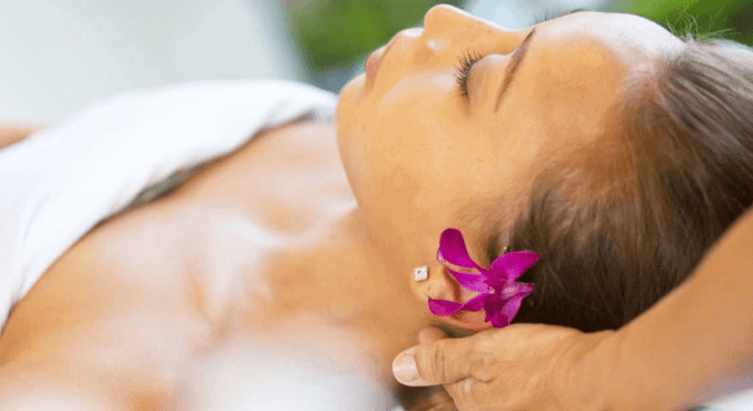 Woman getting a massage
